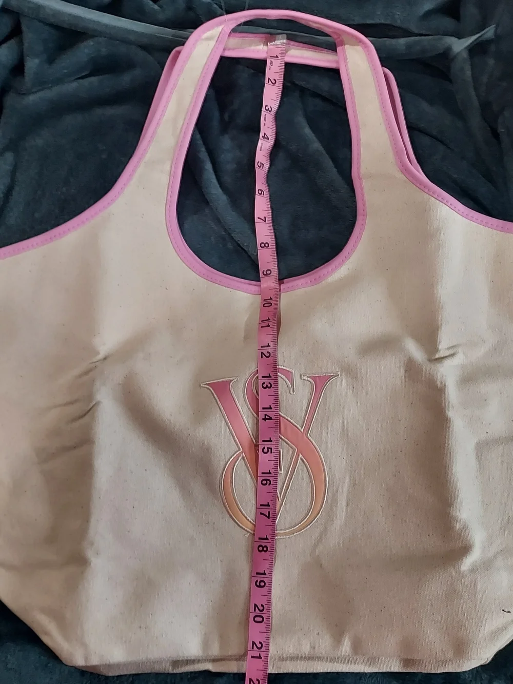 Victoria's Secret Pink Trim Canvas Tote